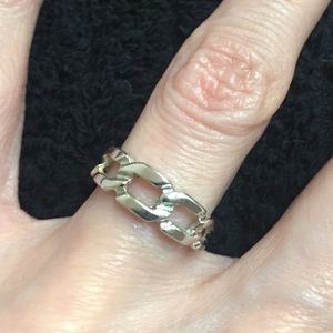 Silver tone ring